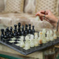 Marble Hives Luxury Handmade Marble Chess Set –Black & Onyx -12 Inch