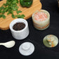 Marble Salt Cellar Set with Lid (Pack of 2) | Salt and Pepper Keeper, Spice Jar Canister Set, Sugar Container, Kitchen Organiser