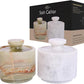 Marble Salt Cellar Set with Lid (Pack of 2) | Salt and Pepper Keeper, Spice Jar Canister Set, Sugar Container, Kitchen Organiser