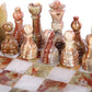 Handmade Marble Chess Set - Green Onyx & White (15 x 15 Inches) - Chess Sets for Adults - Premium Quality Chess Boards - Aesthetic Chess Boards