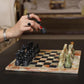 Handmade Marble Chess Set - Green & Black (15 x 15 Inches) - Chess Sets for Adults - Premium Quality Chess Boards - Aesthetic Chess Boards