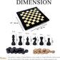 Marble Hives Luxury Handmade Marble Chess Set – Black and Coral