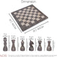 Aesthetic Marble Chess Set - Oceanic & Verona (15 x 15 Inches) - Handmade Chess Sets for Adults - Premium Quality Chess Boards and Fancy Chess Figures