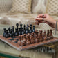 Handmade Marble Chess Set - Marina & Black (15 x 15 Inches) - Chess Sets for Adults - Premium Quality Chess Boards - Fancy Chess Boards