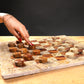Marble HIves Luxury Handmade Marble Chess Set - Brown and Coral -12 Inch