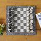 Aesthetic Marble Chess Set - Oceanic & Verona (15 x 15 Inches) - Handmade Chess Sets for Adults - Premium Quality Chess Boards and Fancy Chess Figures