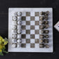 15 x 15 White & Oceanic Marble Chess Set