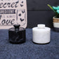 Marble Salt Cellar Set with Lid (Pack of 2) | Salt and Pepper Keeper, Spice Jar Canister Set, Sugar Container, Kitchen Organiser