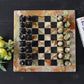 Handmade Marble Chess Set - Green & Black (15 x 15 Inches) - Chess Sets for Adults - Premium Quality Chess Boards - Aesthetic Chess Boards