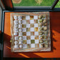 Marble Hives Luxury Handmade Marble Chess Set -Green and White -10 Inch