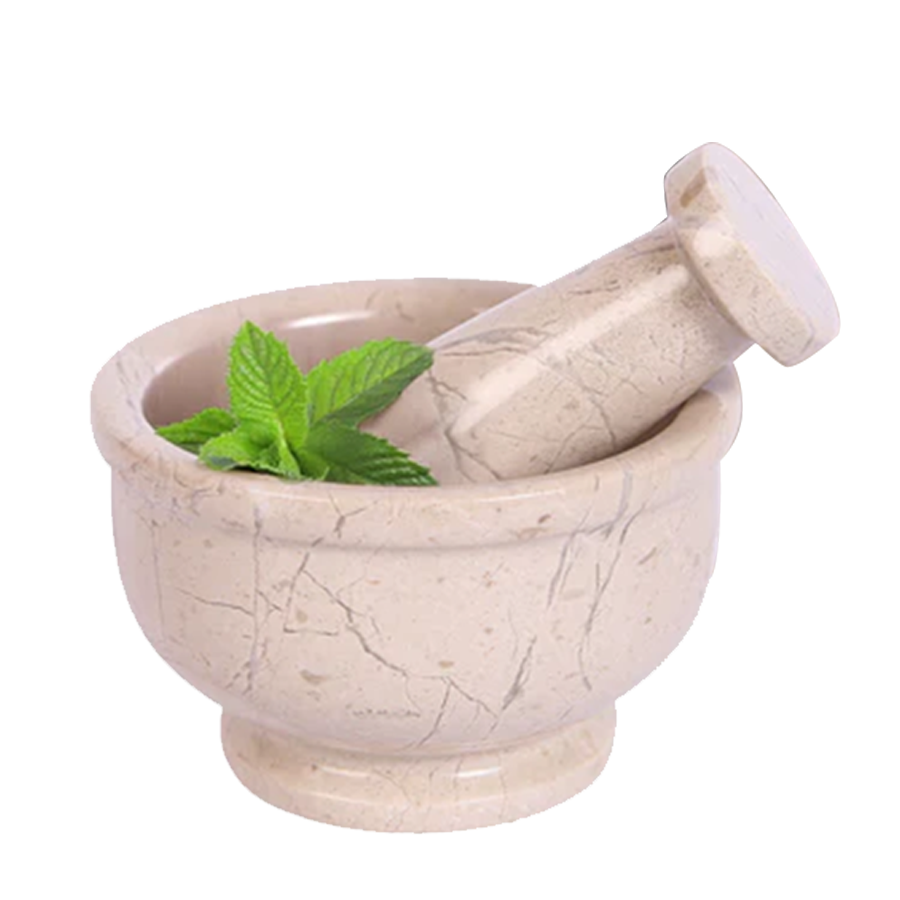 Exquisite Marble Mortar and Pestle Set (4 inches) - Your Ultimate Kitchen Essential for Grinding Spices, Making Guacamole, Salsa, Pesto, and Crushing Pills