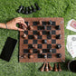 Handmade Marble Chess Set - Marina & Black (15 x 15 Inches) - Chess Sets for Adults - Premium Quality Chess Boards - Fancy Chess Boards