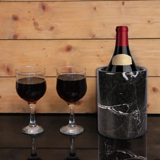 marble black wine cooler