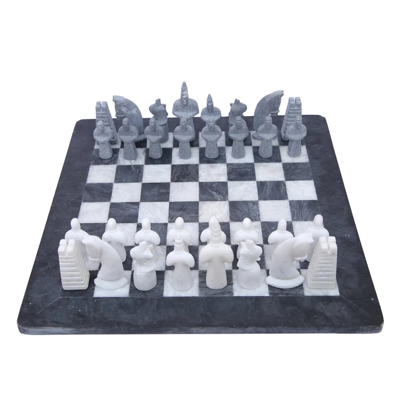 Black and white Ancient Egyptian Gods Chess Set 