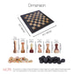 15 Inch Black & Onyx Green Marble Chess Set With Free Checker