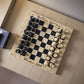 Coral Black Marble Chess Set