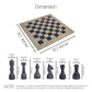 Coral and  Black  Marble Chess Set