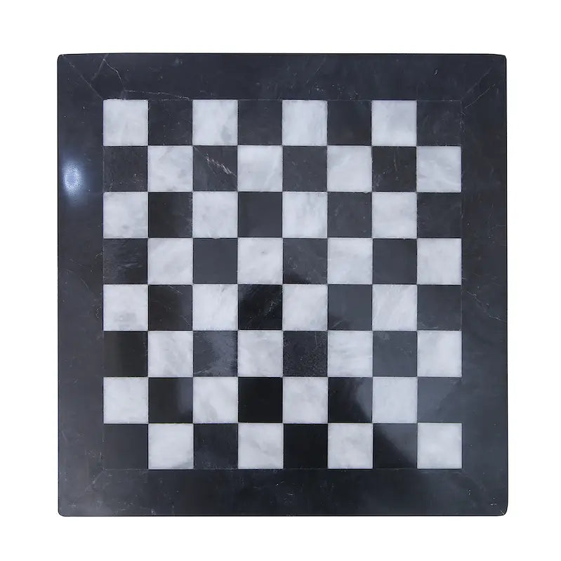Handmade 12 Inch Black & White Chess Set