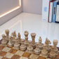 Marble Hives Luxury Handmade Marble Chess Set - Red and Coral -10 Inch