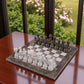 Marble Hives Luxury Handmade Marble Chess Set – Oceanic & White