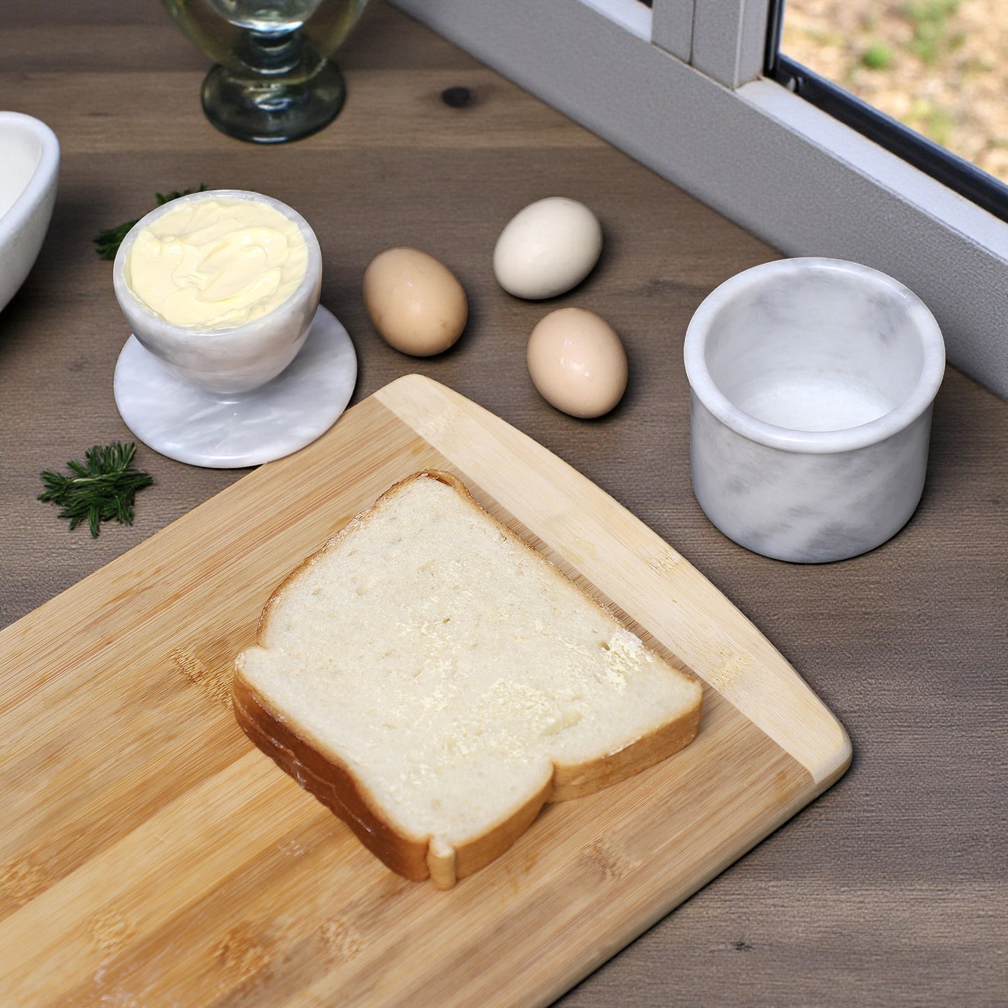 Marble Butter Crock With Lid Perfect Butter Keeper Crock- White