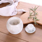 Marble Salt Cellar with Lid- Pack of 2 White and Black Zebra