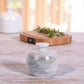 Marble Salt Cellar with Lid- Pack of 2 White and Black