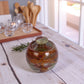 Marble Salt Cellar with Lid- Pack of 2 Black and Onyx