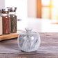 Marble Salt Cellar with Lid- Pack of 2 Sunny Grey and Onyx
