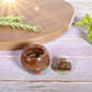 Marble Salt Cellar with Lid- Pack of 2 Sunny Grey and Onyx