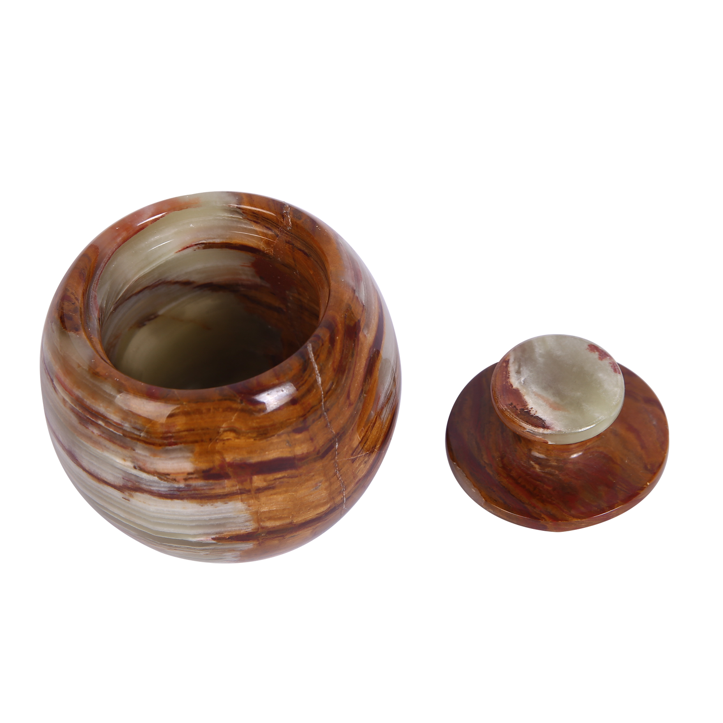 Marble Salt Cellar with Lid- Pack of 2 Marble Salt and Pepper Bowls- Salt Holder with Lid to Put Salt, Paprika, Pepper, and Spice