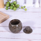 Marble Salt Cellar with Lid- Pack of 2 White and Grey