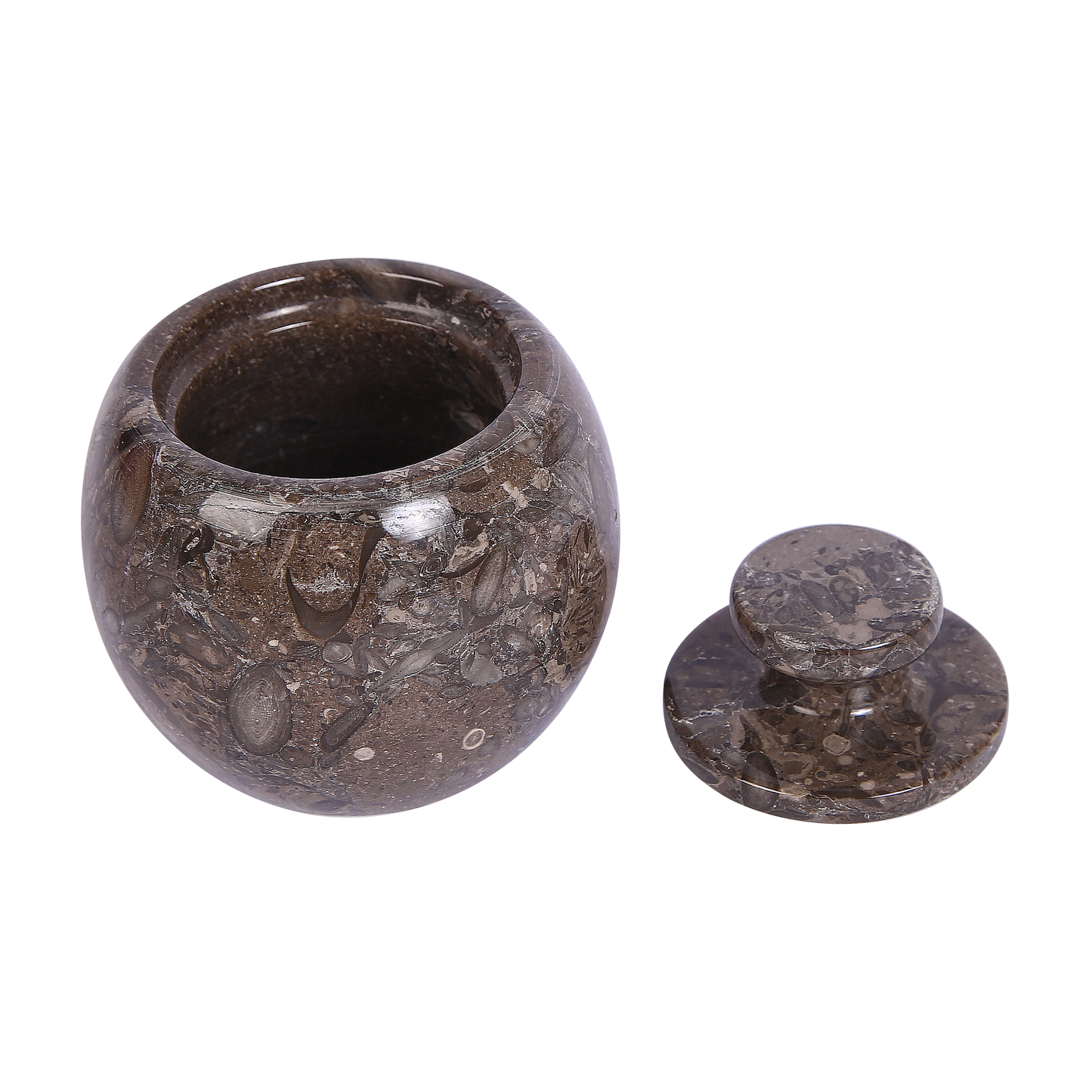 Marble Salt Cellar with Lid- Pack of 2 Marble Salt and Pepper Bowls- Salt Holder with Lid to Put Salt, Paprika, Pepper, and Spice