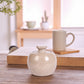 Marble Salt Cellar with Lid- Pack of 2 Beige and Black Zebra