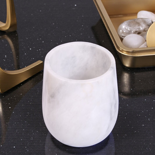 Marble Wine Chiller Slanted Shape - White
