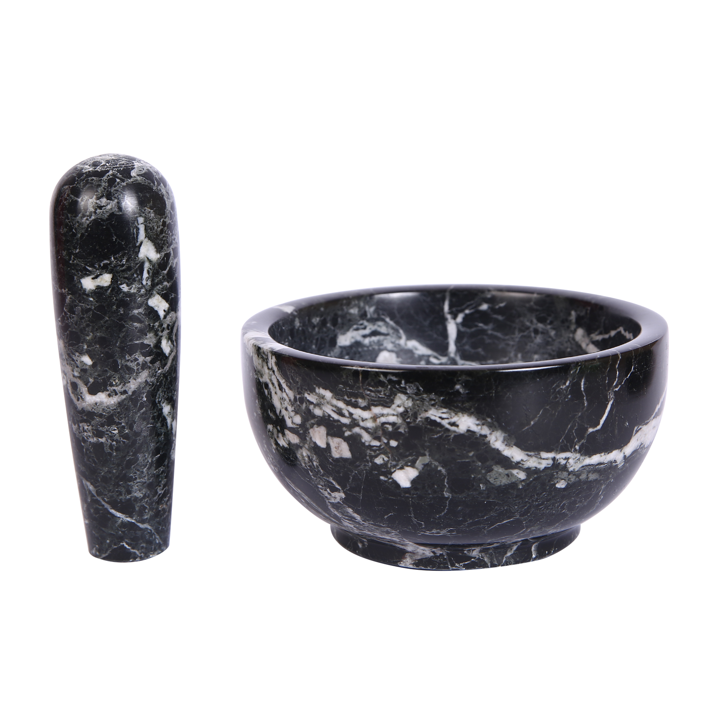 Exquisite Marble Mortar and Pestle Set (5 inch)- Your Ultimate Kitchen Essential for Grinding Spices, Making Guacamole, Salsa, Pesto, and Crushing Pills