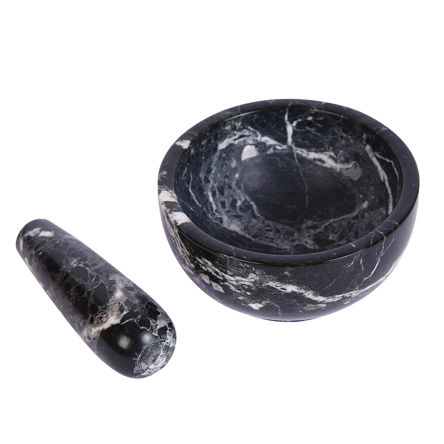Exquisite Marble Mortar and Pestle Set (5 inch)- Your Ultimate Kitchen Essential for Grinding Spices, Making Guacamole, Salsa, Pesto, and Crushing Pills