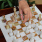 Marble Hives Luxury Handmade Marble Chess Set –  White and Green