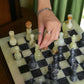 Marble Hives Luxury Handmade Marble Chess Set -Onyx and Black -10 Inch