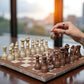 Marble Hives Luxury Handmade Marble Chess Set – Marina and White