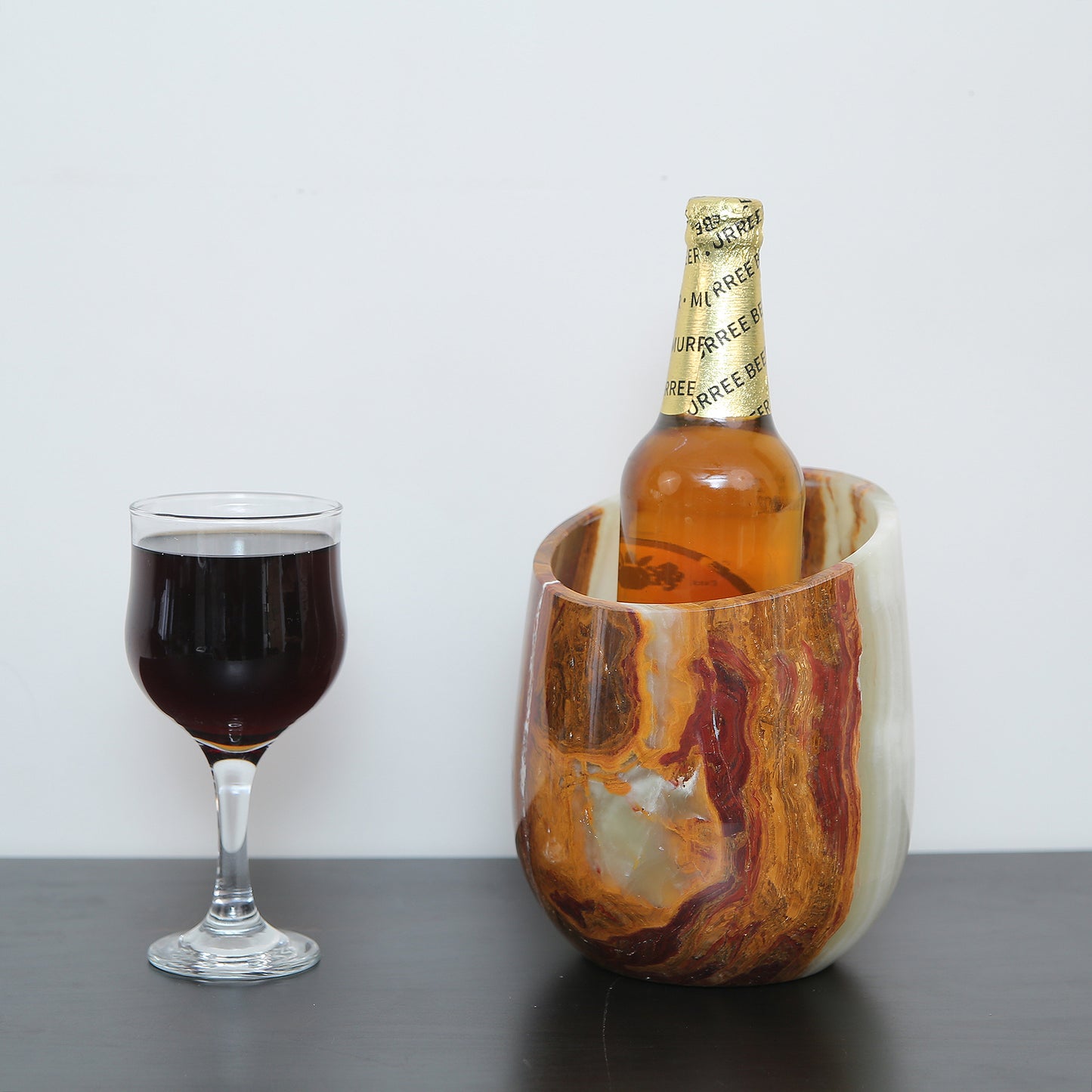 Marble Wine Chiller - Premium Wine Chiller Bucket - Perfect Wine Bottle holder - Multipurpose Utensil Holder