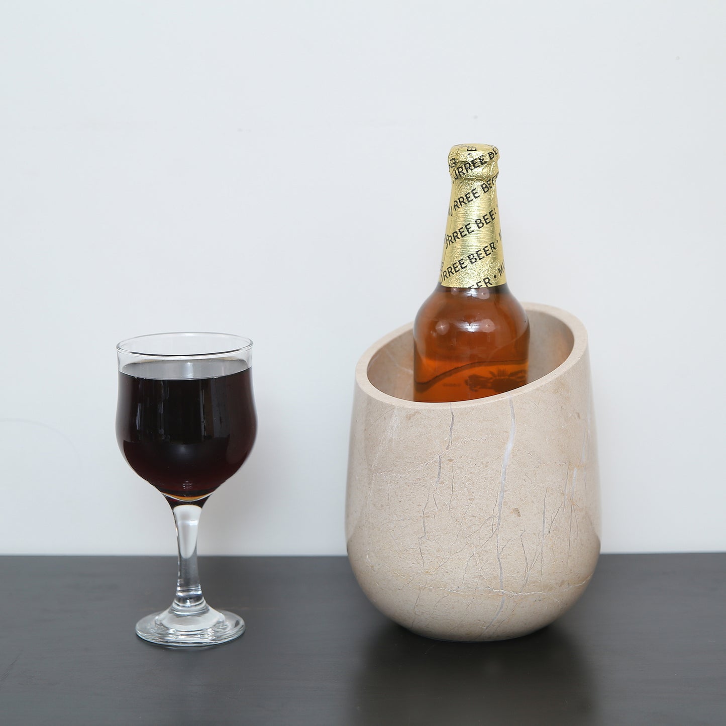 Marble Wine Chiller - Premium Wine Chiller Bucket - Perfect Wine Bottle holder - Multipurpose Utensil Holder