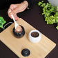 Marble Salt Cellar with Lid- Pack of 2 White and Black