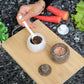 Marble Salt Cellar with Lid- Pack of 2 Marble Salt and Pepper Bowls- Salt Holder with Lid to Put Salt, Paprika, Pepper, and Spice