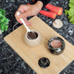 Marble Salt Cellar with Lid- Pack of 2 Marble Salt and Pepper Bowls- Salt Holder with Lid to Put Salt, Paprika, Pepper, and Spice