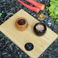 Marble Salt Cellar with Lid- Pack of 2 Marble Salt and Pepper Bowls- Salt Holder with Lid to Put Salt, Paprika, Pepper, and Spice
