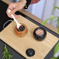 Marble Salt Cellar with Lid- Pack of 2 Black and Onyx