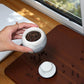 Marble Salt Cellar with Lid- Pack of 2 White and Black