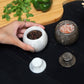 Marble Salt Cellar with Lid- Pack of 2 Marble Salt and Pepper Bowls- Salt Holder with Lid to Put Salt, Paprika, Pepper, and Spice