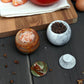 Marble Salt Cellar with Lid- Pack of 2 Sunny Grey and Onyx